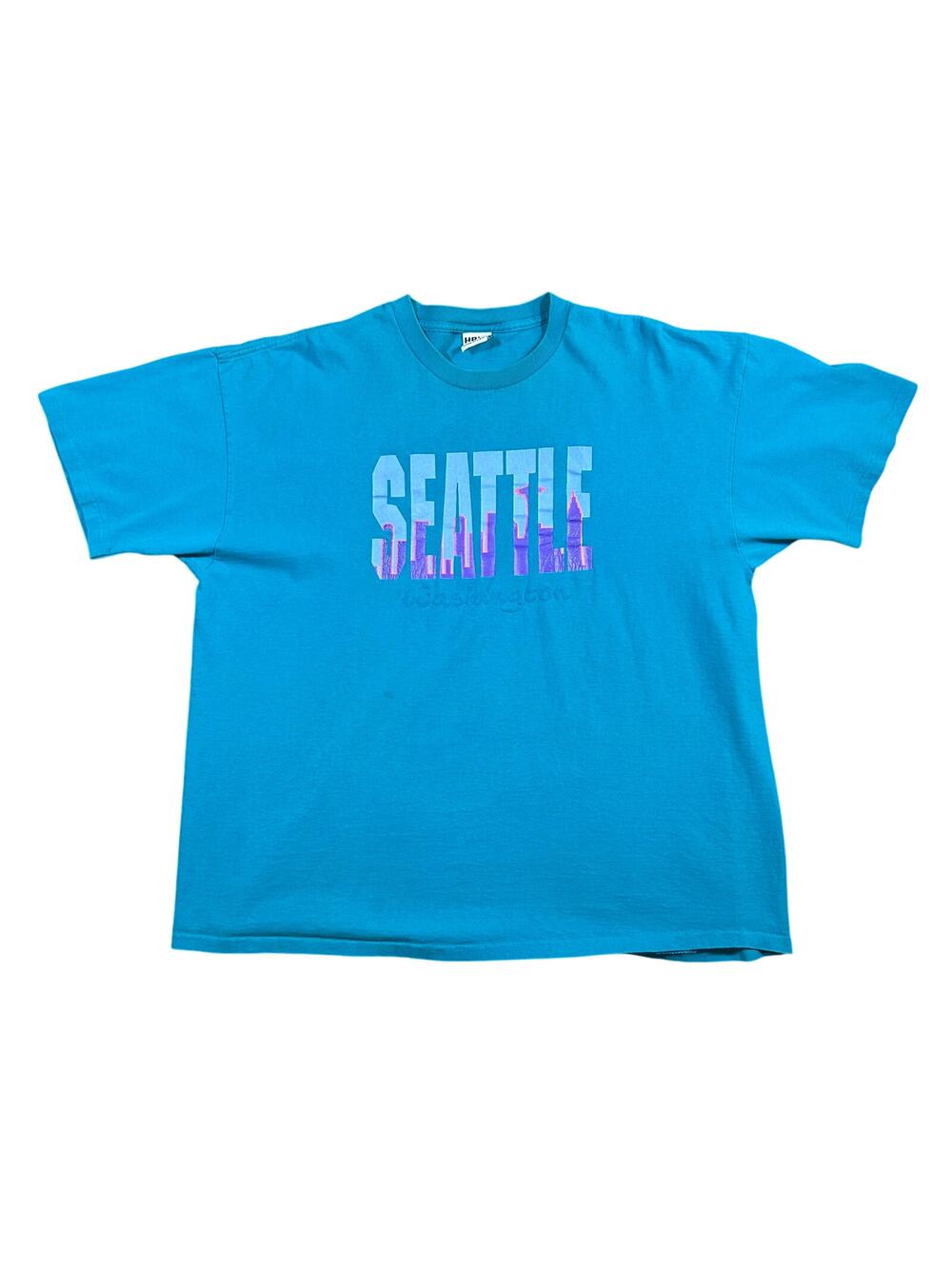 Vintage 90s Seattle Washington Spell Out T-Shirt Single Stitch Mens XL USA Made - Picture 1 of 3